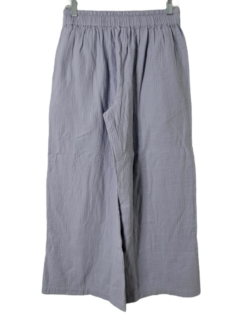 Pact Coastal Double Gauze Split Hem Pants Organic Cotton Blue Women’s Medium - Picture 5 of 7